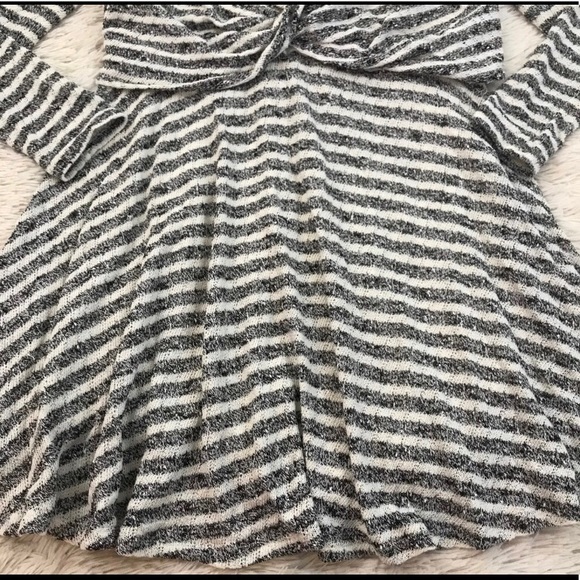 Free People Striped Knit V-neck Dress - Picture 4 of 7